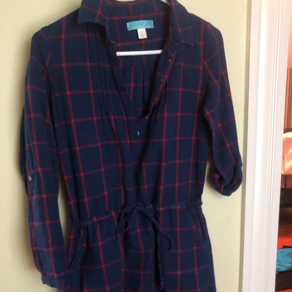 Flannel mini dress